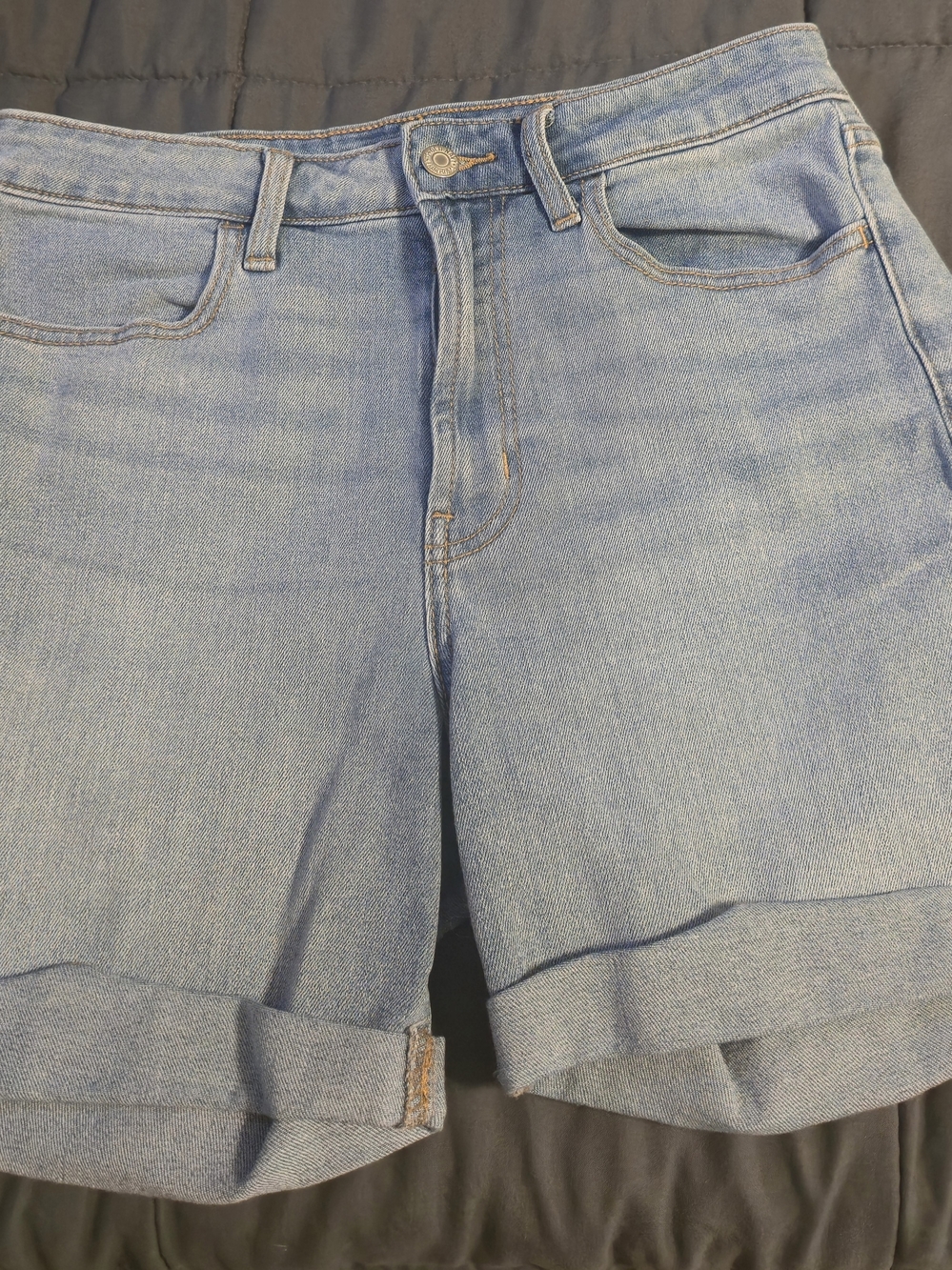 Old Navy Light Blue Rolled Hem Denim Shorts